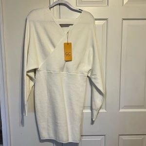 Grecerelle white sweater dress! NWT